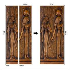 3D Wall Art Ancient Egyptian Door Sticker Self-adhesive Wrap Mural PVC Decal 07FC0E-D4 - KOEEK