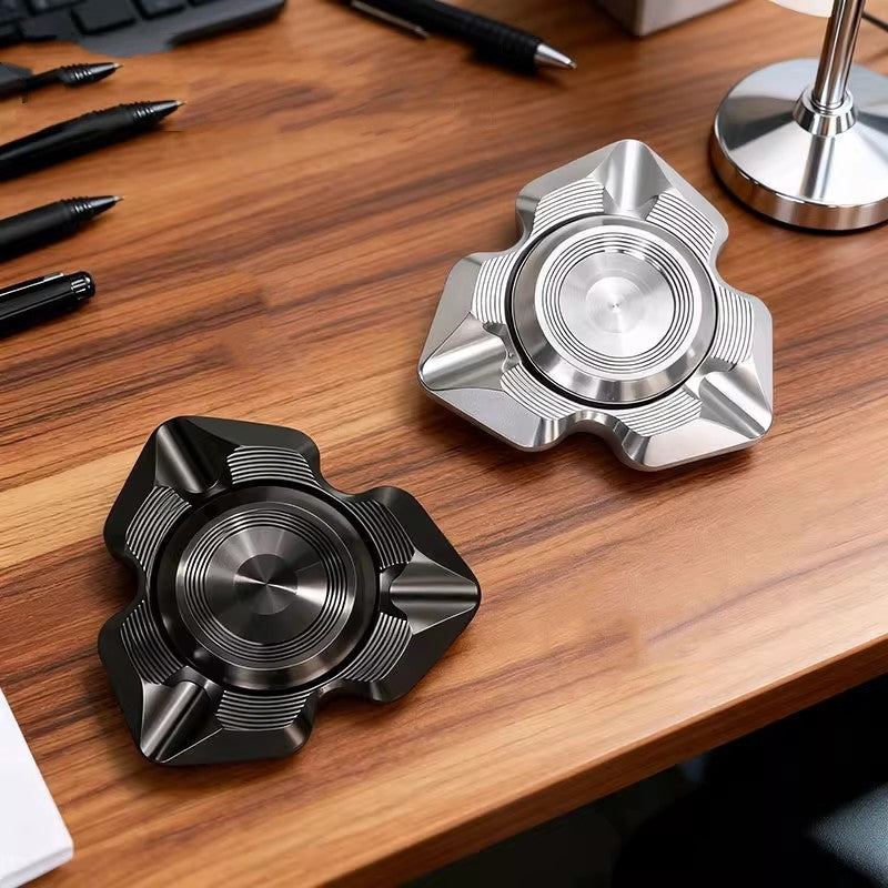 EDC Minimalist Fidget Spinner Stainless Steel Metal Fingertip Rotating Toy Gift 07FC0E-D4 - KOEEK