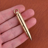 EDC Mini Brass Keychain Ball Pen Necklace pendant pen Emergency Writing Record EDC - KOEEK