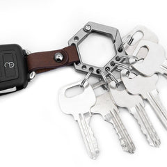 Titanium Alloy Key Chain Multi-Tools Carabiner Pendant EDC Outdoor Connectors 07FC0E-D4 - KOEEK