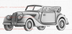 3D Printed 1/72 World War II 328 Convertible Sedan Unpainted 07FC0E-D4 - KOEEK