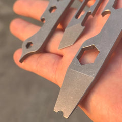 TC4 Titanium alloy Survival Multi Tool EDC Pry Bar Wrench Self-defense Emergency 07FC0E-D4 - KOEEK