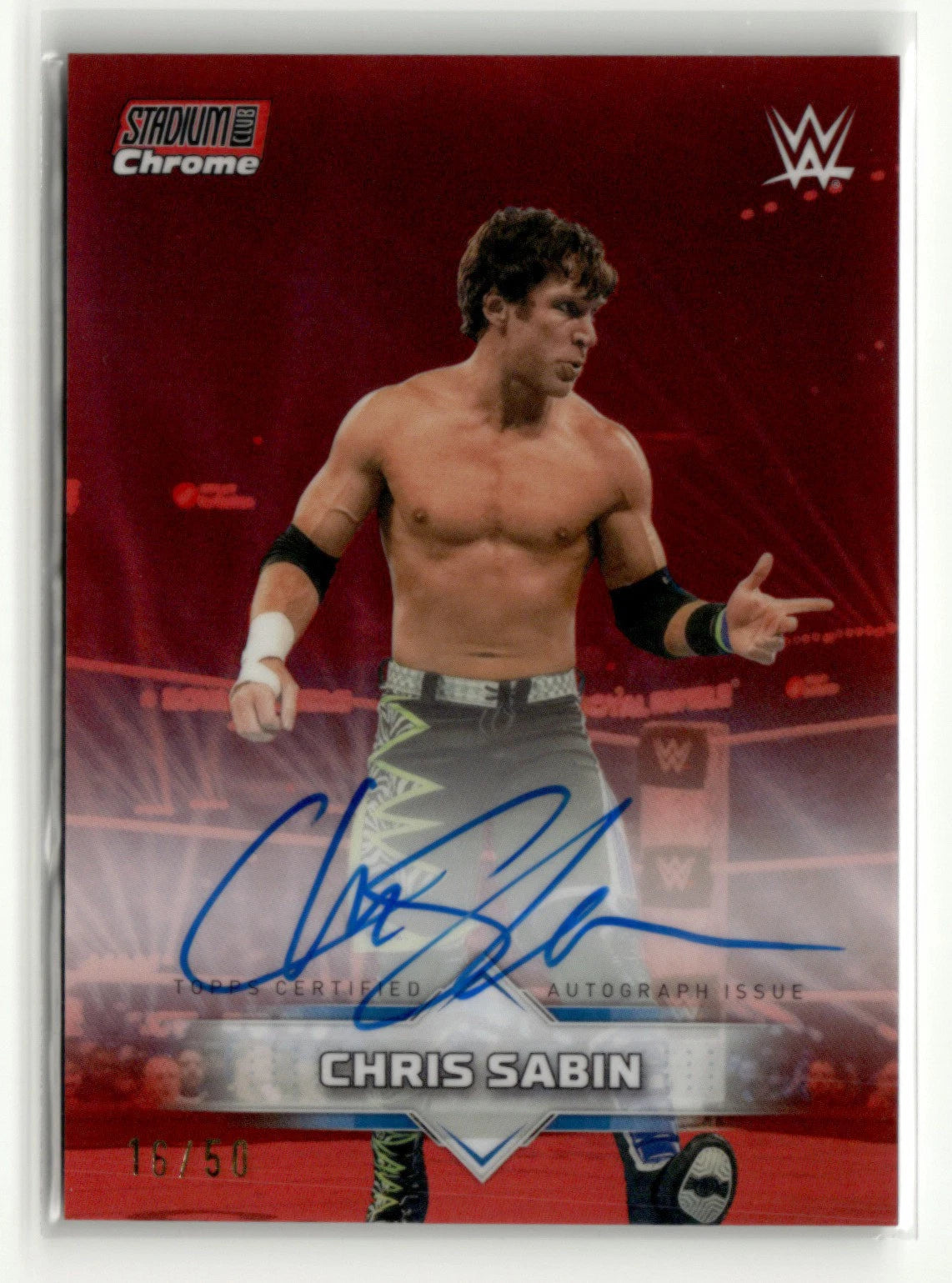 Chris Sabin 2026 Topps Stadium Club Chrome WWE Auto Red 16/50 [qn19 07FC0E-D4 - KOEEK