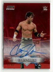 Chris Sabin 2026 Topps Stadium Club Chrome WWE Auto Red 16/50 [qn19 07FC0E-D4 - KOEEK