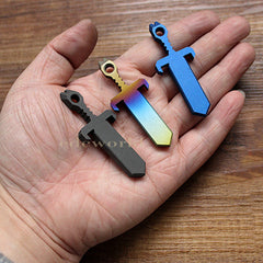 Titanium Alloy Necklace Pendant Crowbar Zipper Head outdoor Keychain EDC Tool 07FC0E-D4 - KOEEK