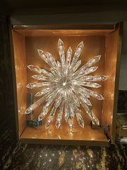GE 50 Light Large Crystal Style Star Snowflake Christmas Tree Topper Big 14" GE - KOEEK