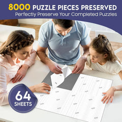 Ultra Adhesion Puzzle Glue Sheets,64 Puzzle Saver Sheets Preserves 8×1000 Pieces 07FC0E-D4 - KOEEK