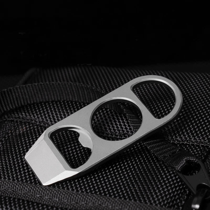 EDC Titanium Alloy Multi Tools Crowbar Bottle Opener Portable Outdoor Keychain 07FC0E-D4 - KOEEK
