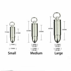 EDC Titanium Waterproof Sealed Box Portable Medicine Bottle Key Pendant Tank 07FC0E-D4 - KOEEK