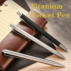 EDC Titanium Alloy Pocket Ball Pen Signature Working Tactical Pen w 5pcs Refills 07FC0E-D4 - KOEEK