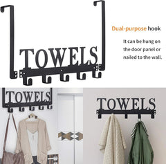 Over The Door Hooks, Towel Holder for Bathroom,Door Mount Towel Rack for Bedroom 07FC0E-D4 - KOEEK