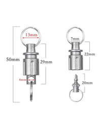 Mini Titanium Alloy Insert Buckle Gimbal Ring Portable Double Keyring Cutter EDC 07FC0E-D4 - KOEEK