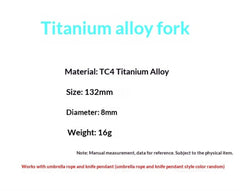 EDC Tool TC4 Titanium Alloy Fork Multi Tool Compact Lightweight 07FC0E-D4 - KOEEK