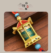 Car Hanging Ornament Prayer Wheel Pendant Bodhi Relic Stupa Amulet Feng Shui 07FC0E-D4 - KOEEK