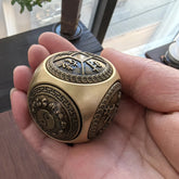 Brass Dice Large Fidget Spinner With 6 Sides Toy Gift 07FC0E-D4 - KOEEK