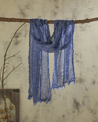 Unisex Flax Linen Scarf Soft Breathable Tasseled Striped Shawl Neckerchief 07FC0E-D4 - KOEEK