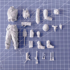 1/16 Resin Model Kit Poteau Ambush Battle Soldier 2 Figure Unassembled Unpainted 07FC0E-D4 - KOEEK