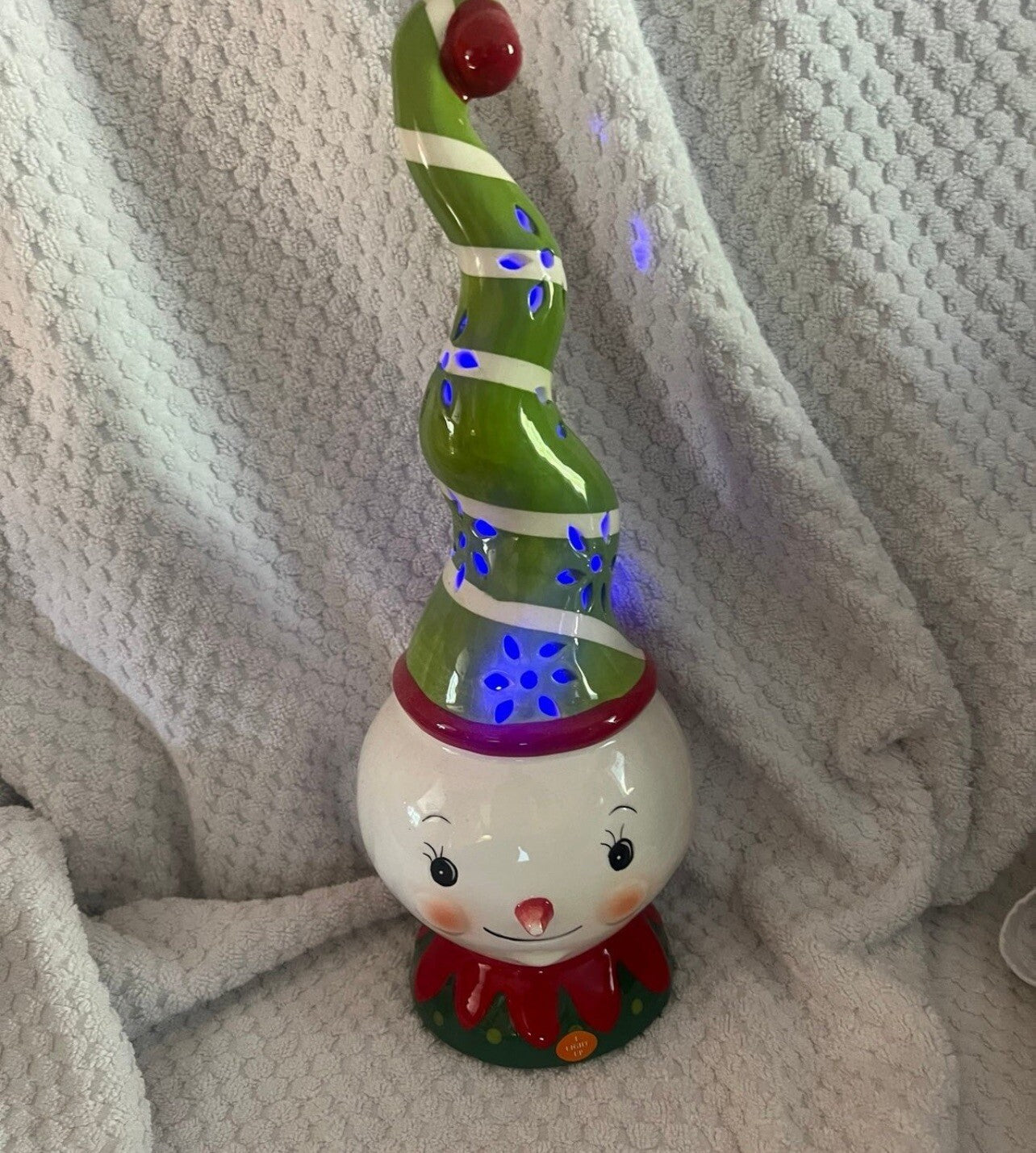 Johanna Parker Tall Spiral Light Up Christmas Snowman JOHANNA PARKER - KOEEK