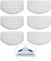 6-pack steam mop replacement pads, model numbers 19402 and 19404 07FC0E-D4 - KOEEK