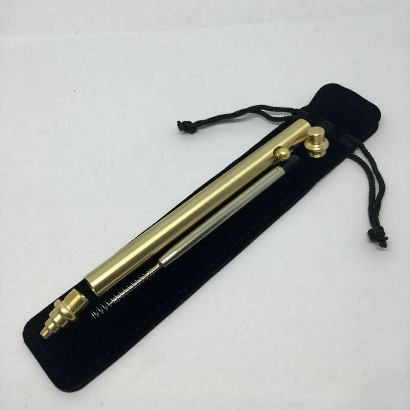 EDC Brass Bolt Gel Pen Ballpoint Rollerball Signature Pens Office Stationery 07FC0E-D4 - KOEEK