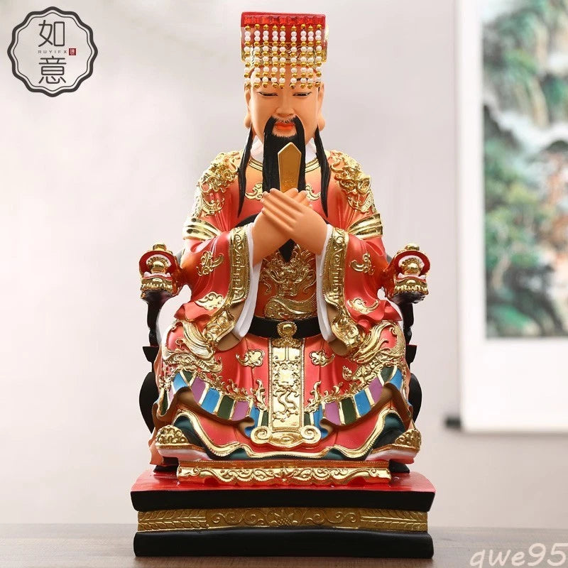Resin Fiberglass Buddha Jade Emperor and Queen Mother Household Buddha Statue 07FC0E-D4 - KOEEK