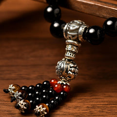 Crystal Gear Shift Bead Car Hanging Ornament Buddha Bead Decoration Accessory 07FC0E-D4 - KOEEK