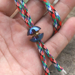 MG Titanium Ti Parachute Cord Lanyard Pendant Key Knife Bead Necklace Tool EDC MG - KOEEK