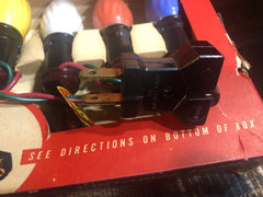 Vintage Christmas NOMA Safety Plug Outdoor Christmas Lights - 7 Lamps WORKS NIB NOMA - KOEEK