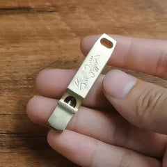 High Decibel Brass Keychain Whistle Referee Holder Outdoor Survival EDC Tool 07FC0E-D4 - KOEEK