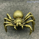 6.5cm Exquisitely Chinese Brass Spider Hand-carved Tea Pet Home Decoration 07FC0E-D4 - KOEEK