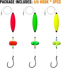 new Dovesun Catfish Rigs Santee Rig Float Cigar Float-5/0Hook * 3PCS DOVESUN - KOEEK
