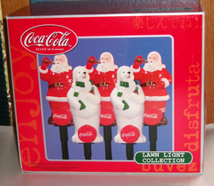 Coke Coca-Cola Christmas Lawn Light Collection, Santa Claus and Polar Bear COKE - KOEEK