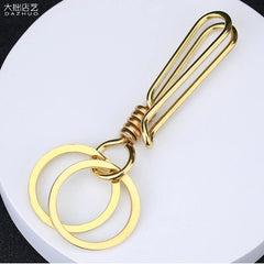 Brass / Steel Handmade Keychains Keyrings Bag Wallet Chain Belt Clip Key Holder 07FC0E-D4 - KOEEK