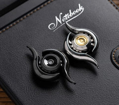 Magic Eyes Stainless Steel Hand Gyro Fidget Spinner Clicker for Collection 07FC0E-D4 - KOEEK