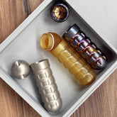 EDC PEI Titanium Waterproof Pill Case Holder organizer Box Container Keychain-* 07FC0E-D4 - KOEEK