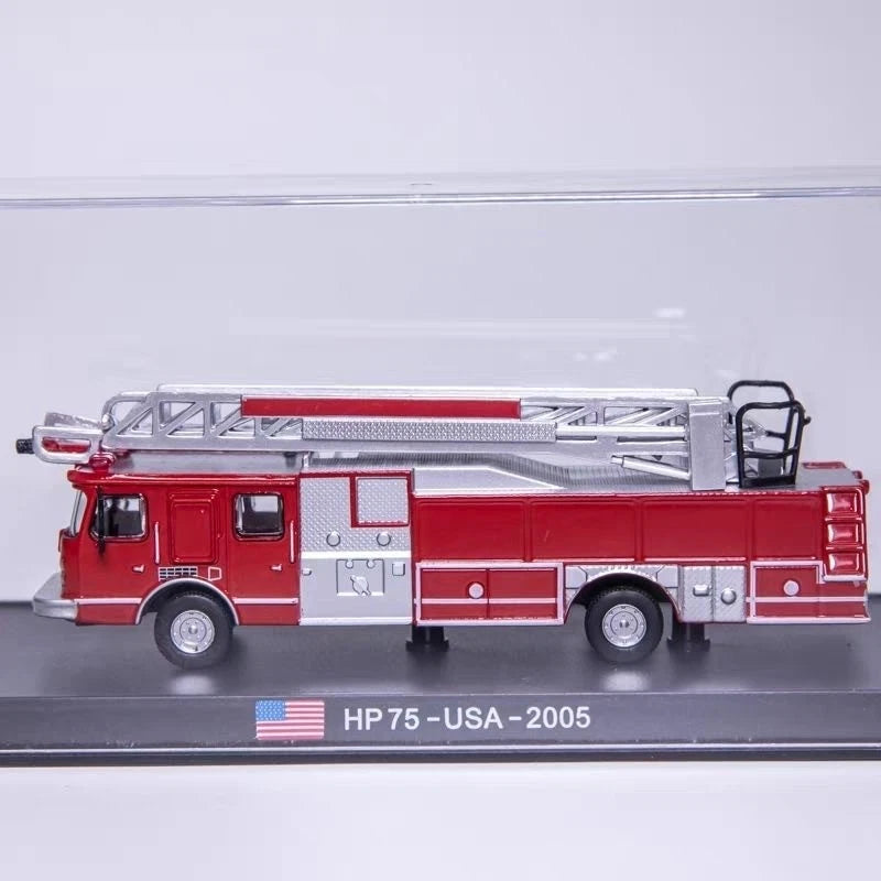 Red Base 1/87 HP75 Fire Truck 2005 Diecast Finished Model Moving Wheels Display RED_BASE - KOEEK