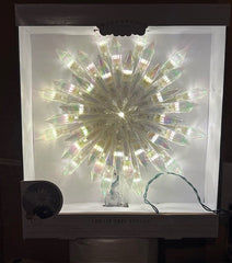 NIB - 13.5" Lighted Starburst Snowflake Tree Topper - 37 Lights - Wondershop WONDERSHOP - KOEEK