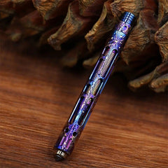 Mini Titanium Ballpoint Pen Handmade Signature Writing Pen Keychain Portable EDC 07FC0E-D4 - KOEEK