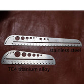 EDC Titanium Alloy Ruler Stainless Steel Portable Outdoor Compasses Tools 07FC0E-D4 - KOEEK
