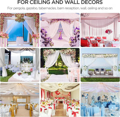 Ceiling Drapes Hanging Kit for Weddings Tent Bedroom Draping Parties Decoration 07FC0E-D4 - KOEEK