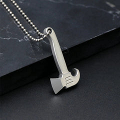 Mini Titanium Alloy Pendant Pry Bar Crowbar Bottle Opener Necklace EDC Keychain 07FC0E-D4 - KOEEK
