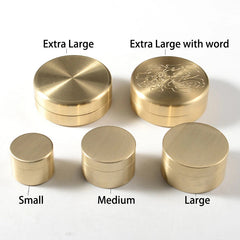 Large Brass Survival Kit Multi Tools Waterproof Key Storage Container Pill Box 07FC0E-D4 - KOEEK