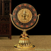 16cm Copper Enamel Mirror Tibetan Tantric Buddhism Supplies Feng Shui Decoration 07FC0E-D4 - KOEEK