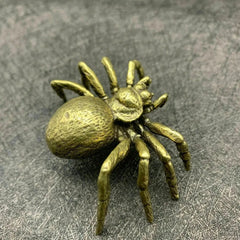 6.5cm Exquisitely Chinese Brass Spider Hand-carved Tea Pet Home Decoration 07FC0E-D4 - KOEEK