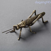14cm Chinese Brass Grasshopper Ornament Retro Tea Pet Decoration Handicraft 07FC0E-D4 - KOEEK