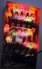 RARE VINTAGE 80'S CHRISTMAS 20 DIAMOND TREE LIGHTS STRING NOS ! 07FC0E-D4 - KOEEK