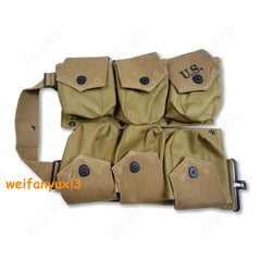 Replica World War II US Army B.A.R. 6 Bags khaki Money Belt Button Closure Bags 07FC0E-D4 - KOEEK