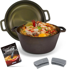 Smooth Polished Cast Iron Dutch Oven - 5 quart cast iron, 10 inch diameter 07FC0E-D4 - KOEEK