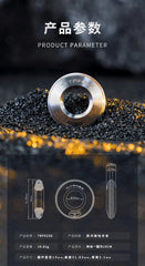 Titanium Alloy Ring Disc Ruler Measurement Drawing Ruler Portable EDC Ring Ruler 07FC0E-D4 - KOEEK