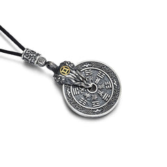 Rotating Taoist Pendant Necklace Pixiu Bagua Chinese Style Charm 07FC0E-D4 - KOEEK